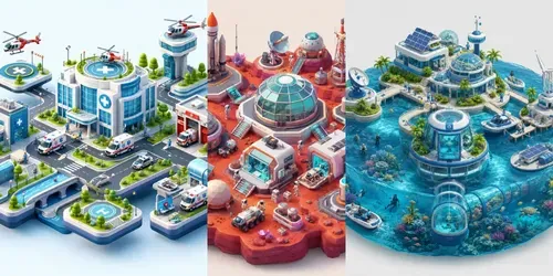 Isometric Miniature Worlds generated by chatgpt-image