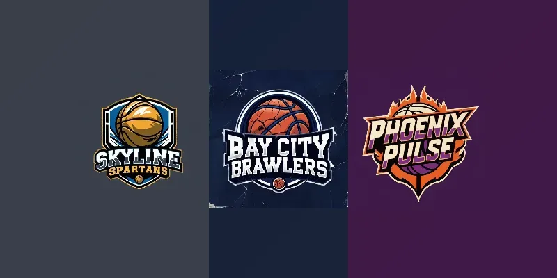 Retro Basketball Team Logos generated by undefined