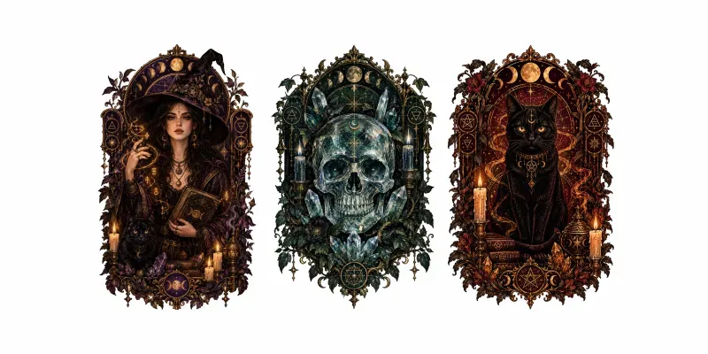 Halloween Witchy Mystical Art