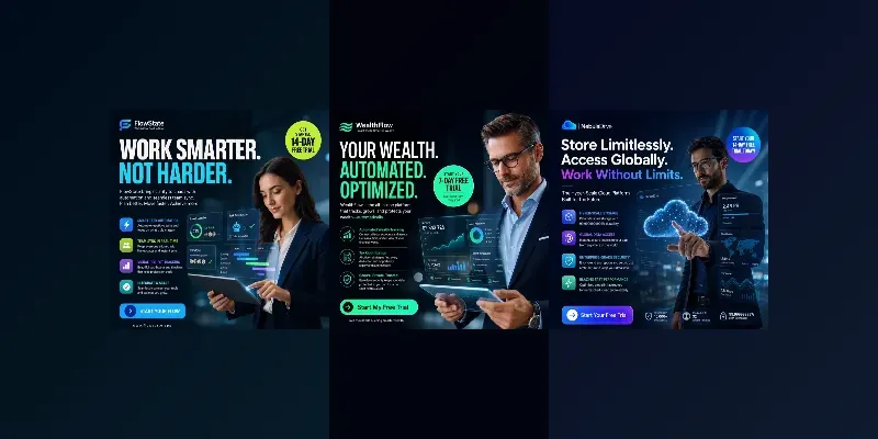 Modern Saas Marketing Promo Ad Assets generated by undefined