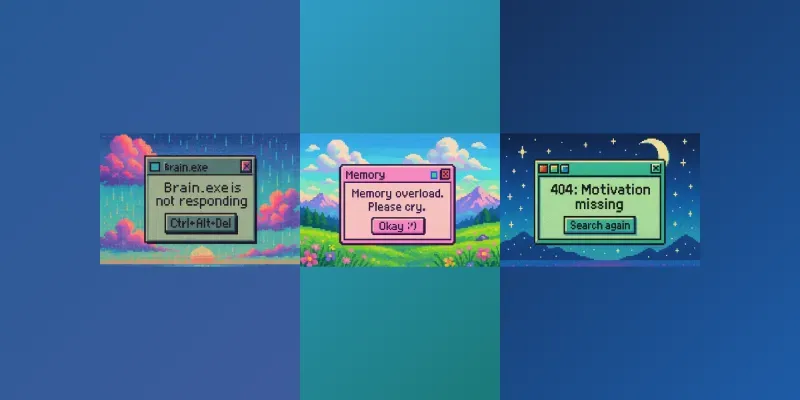 Pixel Art Retro Error Windows generated by undefined