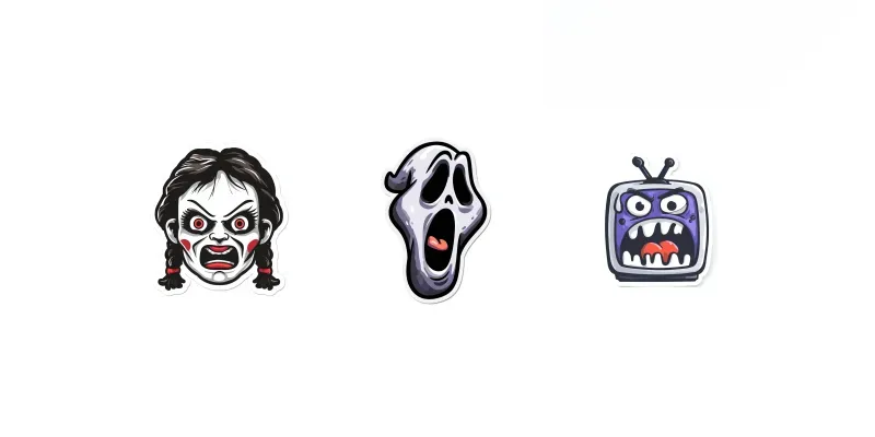 Creepy Horror Sticker Icon Generator generated by undefined