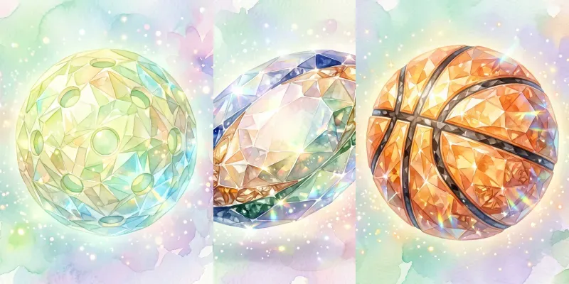 Dreamy Crystal Sport Balls generated by undefined