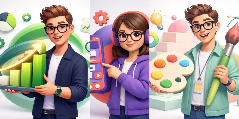Premium 3D Saas Character Assets generated by undefined