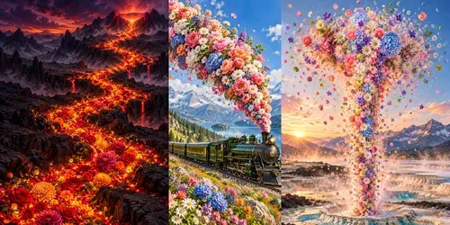 Floral Replacement Dreamscape Worlds generated by chatgpt-image