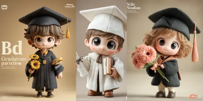 3D Graduation Blind Box Toys generated by undefined