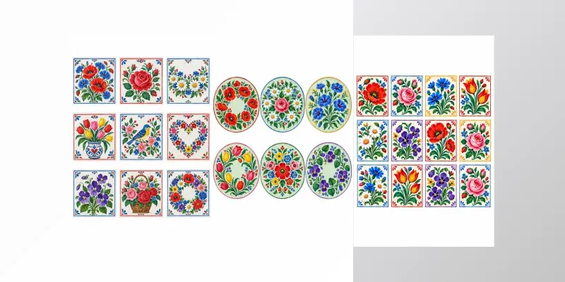 Polish Zalipie Painted Flower Sheets