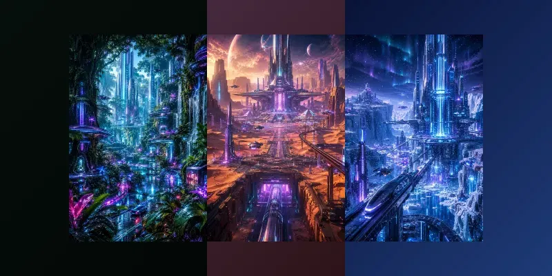 Neon Cyberfuture Cities generated by undefined