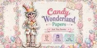 Alice In Candy Wonderland Plain Papers midjourney prompt mini thumbnail
