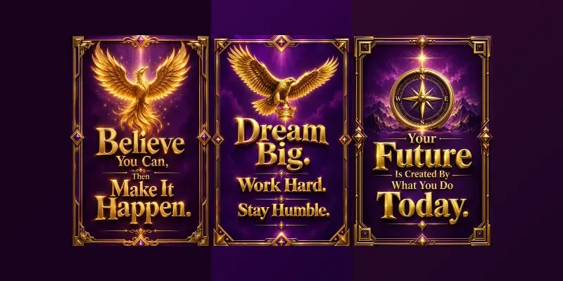 Luxury Gold Motivational Posters