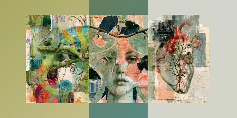 Layered Worlds In Contemporary Collages generated by undefined