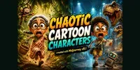 Chaotic Cartoon Characters midjourney prompt mini thumbnail