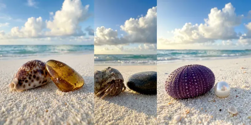 Tropical Shoreline Macro Photography generated by undefined