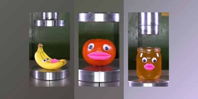Hydraulic Press Funny Face Crushes generated by undefined