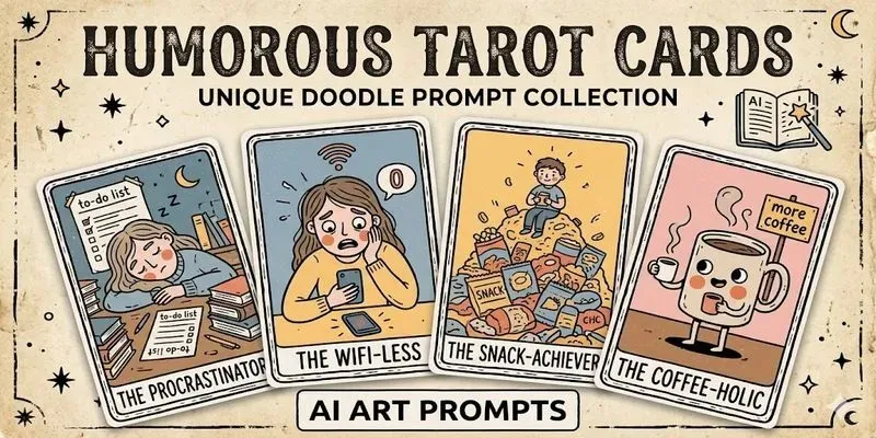 Humorous Tarot Cards generated by undefined