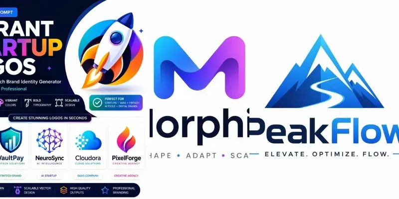 Vibrant Startup Logos generated by undefined