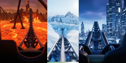 Magical Rollercoasters generated by veo