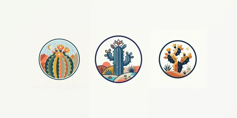 Modern Cactus Emblems generated by undefined