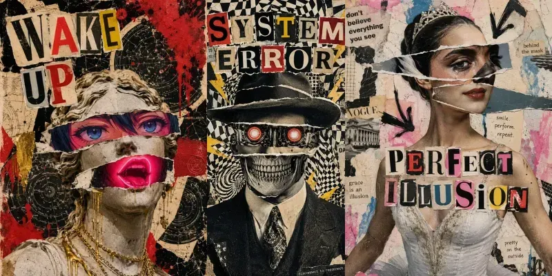 Surreal Ransom Note Collages generated by undefined