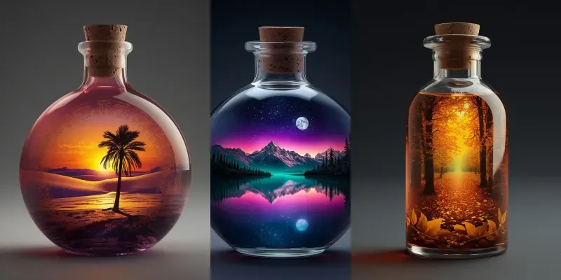 Enchanted Bottle Landscapes generated by undefined