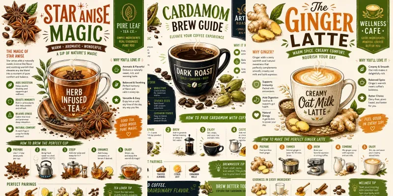 Artisan Coffee Tea Pairing Guide Posters generated by undefined