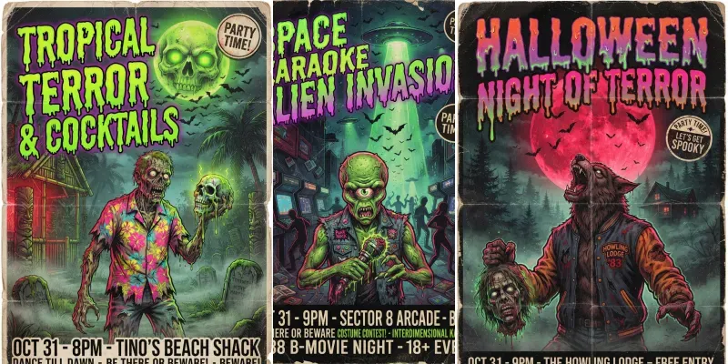80s Bmovie Horror Poster Generator