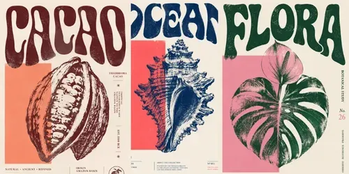 Retro Risograph Typography Posters generated by chatgpt-image