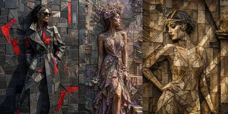 Surreal 3D Mosaic Art generated by undefined