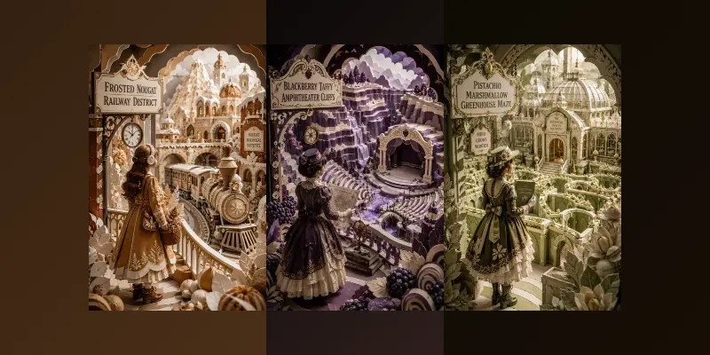 Candy Diorama Paper Art generated by undefined