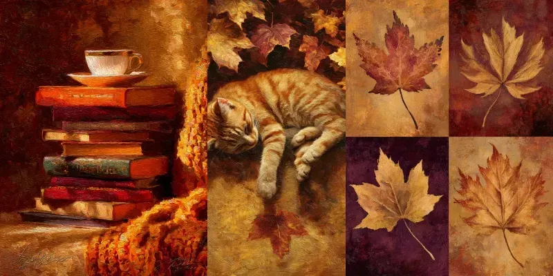 Fall Oil Painting Aesthetic Paintings generated by undefined