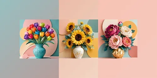 Papercut Floral Vase Collections generated by chatgpt-image
