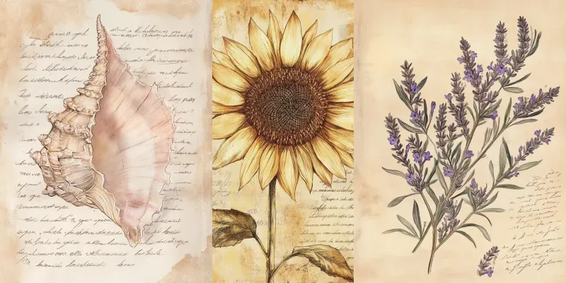 Vintage Junk Journal Pages generated by undefined