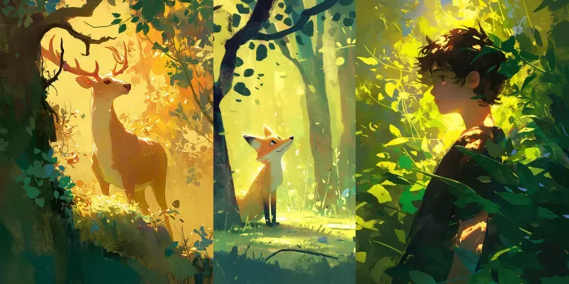 Whimsical Forest Story Book Characters generated by undefined