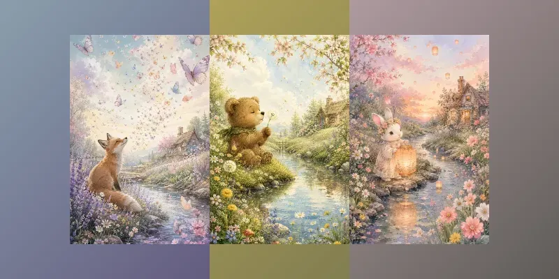 Whimsical Watercolor Storybook Scenes generated by undefined