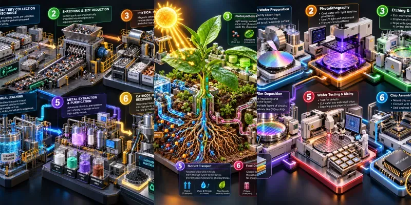3D Isometric Process Infographics