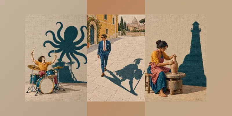 Surreal Embroidery Shadow Art Prints