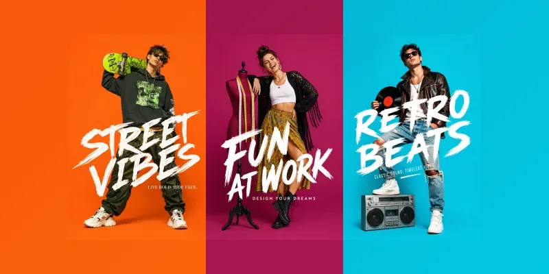 Vibrant Fashion Editorial Posters generated by undefined