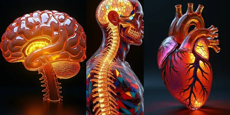Stained Glass Spines Ethereal Anatomy generated by undefined