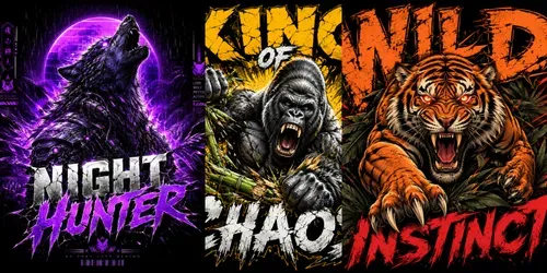 Savage Jungle Typography generated by chatgpt-image