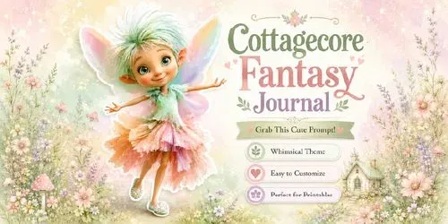 Cute Cottagecore Fantasy Junk Journals generated by midjourney