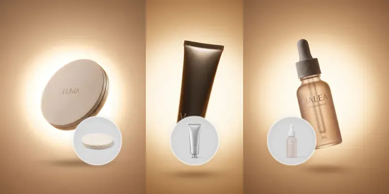 Warm Cream Halo Product Photography generated by undefined