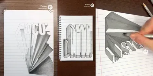 3D Art Word Tutorial Videos generated by sora