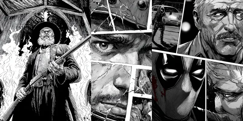 Dark Comic Book Illustrations Of Chaos generated by undefined
