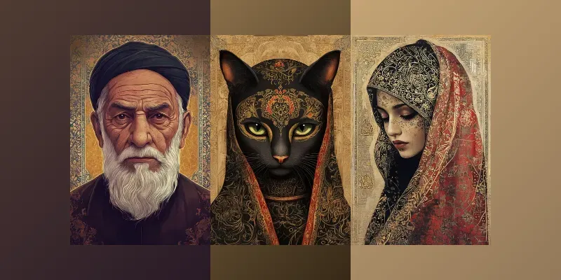 Indo Persian Art Portraits generated by undefined