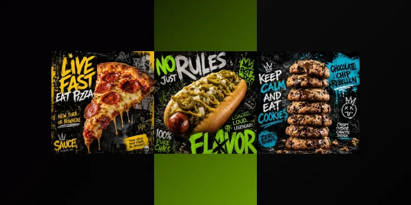 Edgy Grunge Commercial Posters generated by undefined