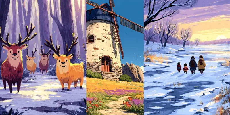 Gouache Painterly Cozy Whimsy Art generated by undefined