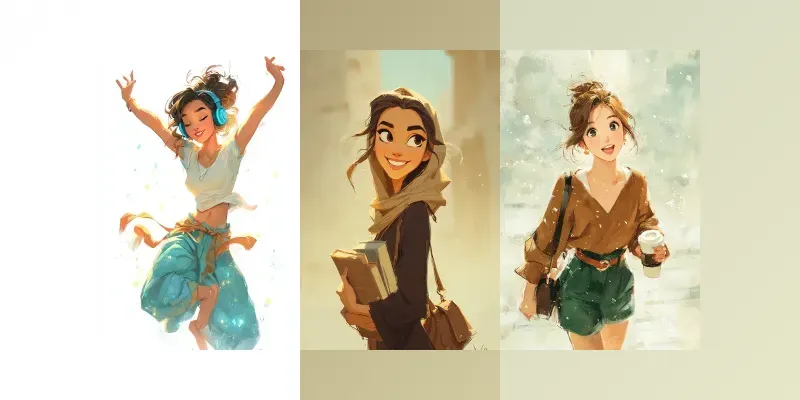 Radiant Student Characters Series generated by undefined