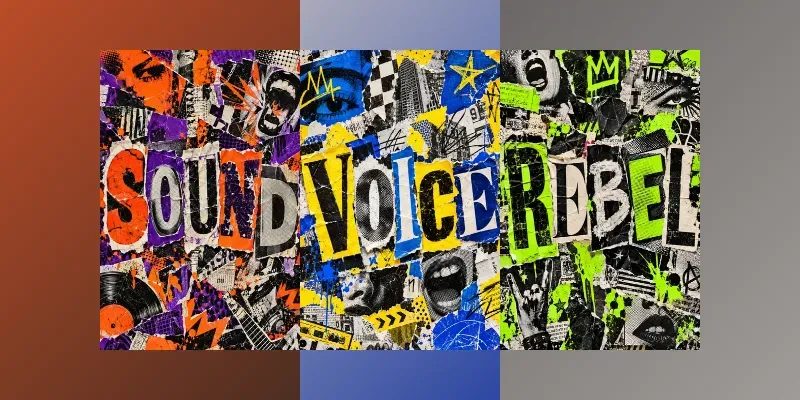 Bold Punk Collage Typography Posters