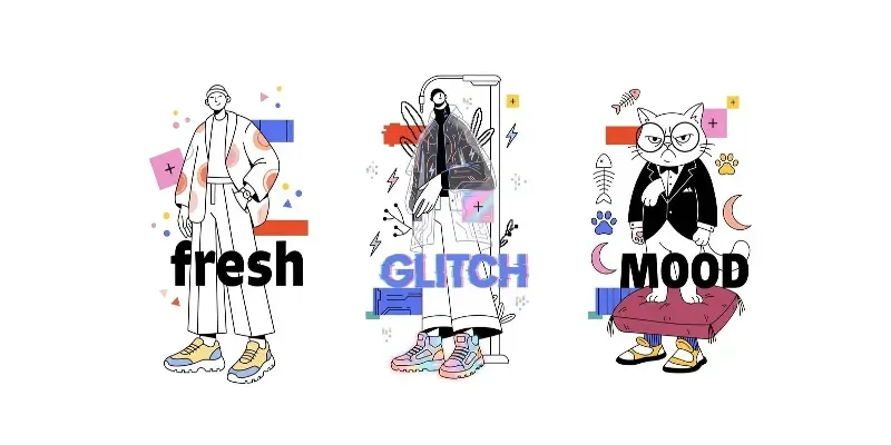Abstract Line Character Illustrations generated by undefined