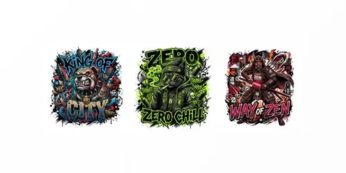 Streetwear Cartoon Tshirt Designs generated by gemini-image